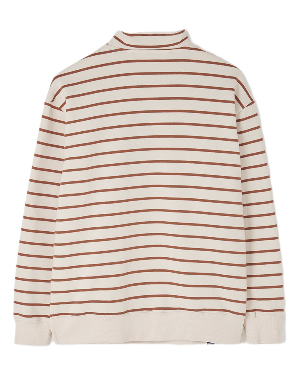 Rust Stripe coloured Lighthouse Ladies Coral Jersey on white background 