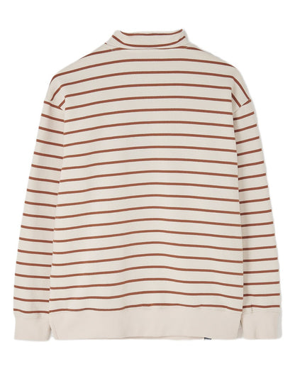 Rust Stripe coloured Lighthouse Ladies Coral Jersey on white background 