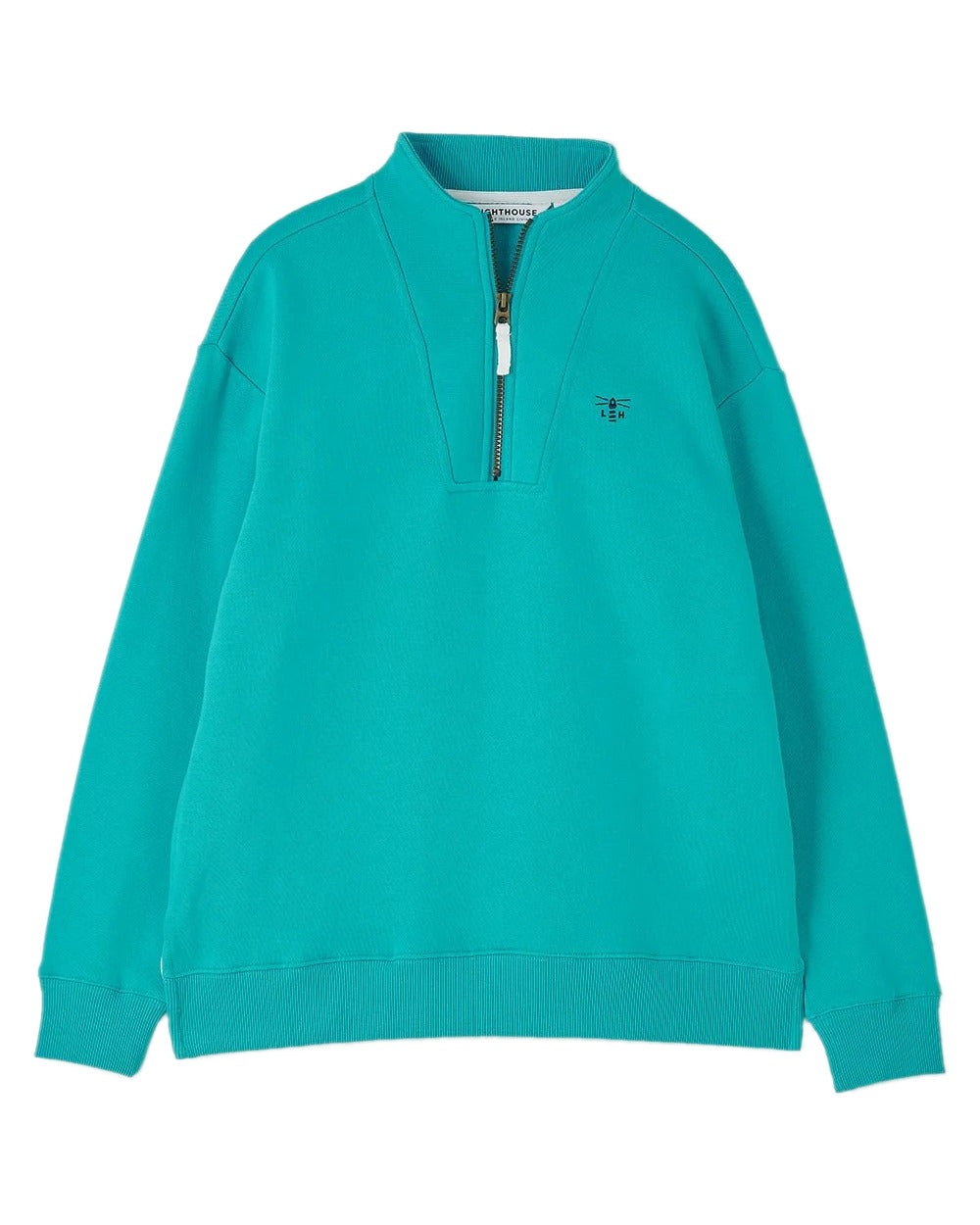 Soft Teal coloured Lighthouse Ladies Coral Jersey on white background 