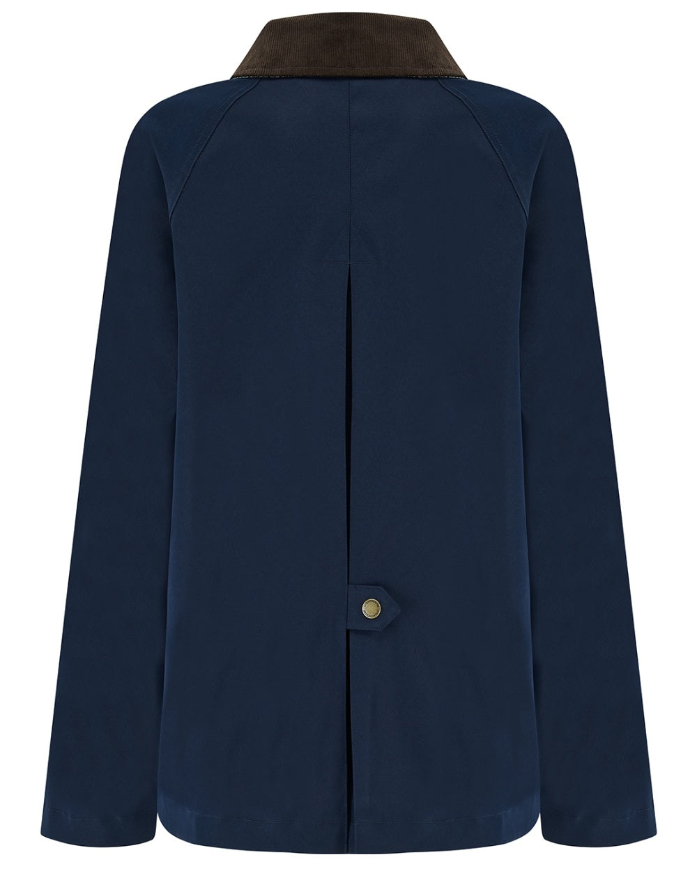 Navy coloured Lighthouse Ladies Devon Raincoat on white background 