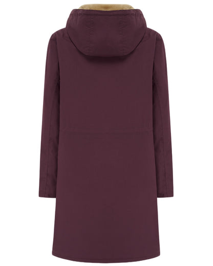 Damson coloured Lighthouse Ladies Fallon Coat on white background 