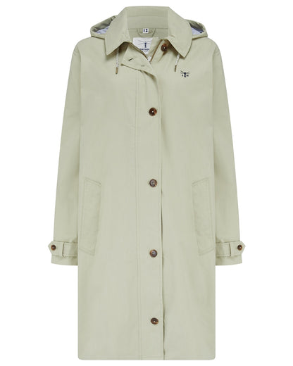 Clay coloured Lighthouse Ladies Hallie Long Coat on white background 