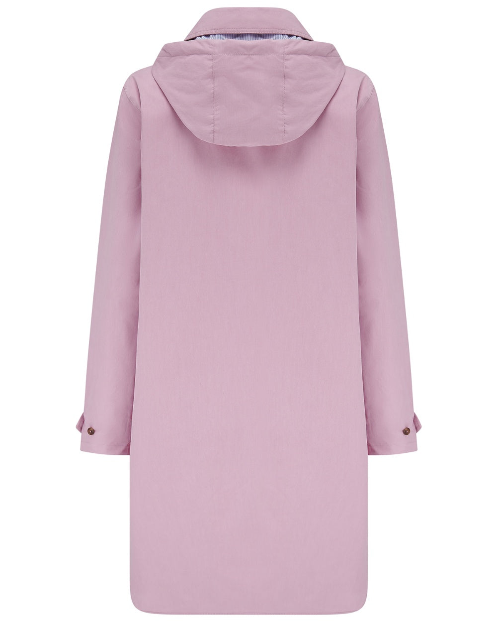 Wild Rose coloured Lighthouse Ladies Hallie Long Coat on white background 