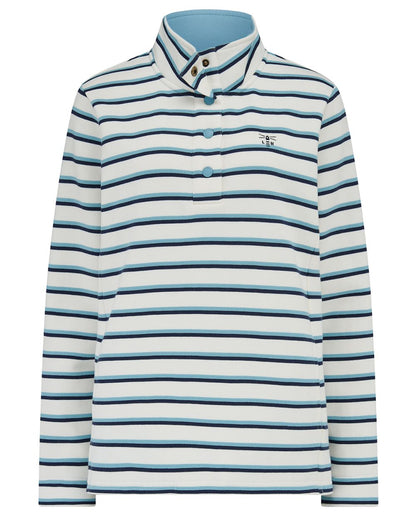 Blue Indigo Stripe coloured Lighthouse Ladies Haven II Jersey on white background 
