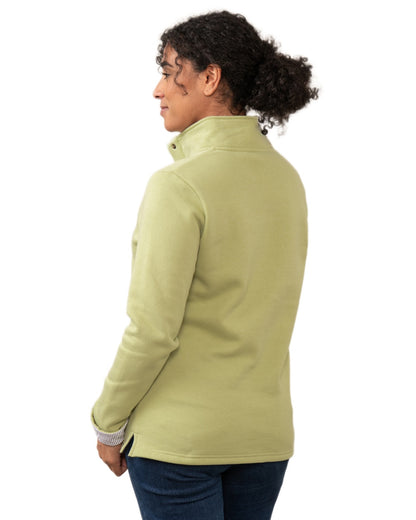 Pistachio coloured Lighthouse Ladies Haven II Jersey on white background 