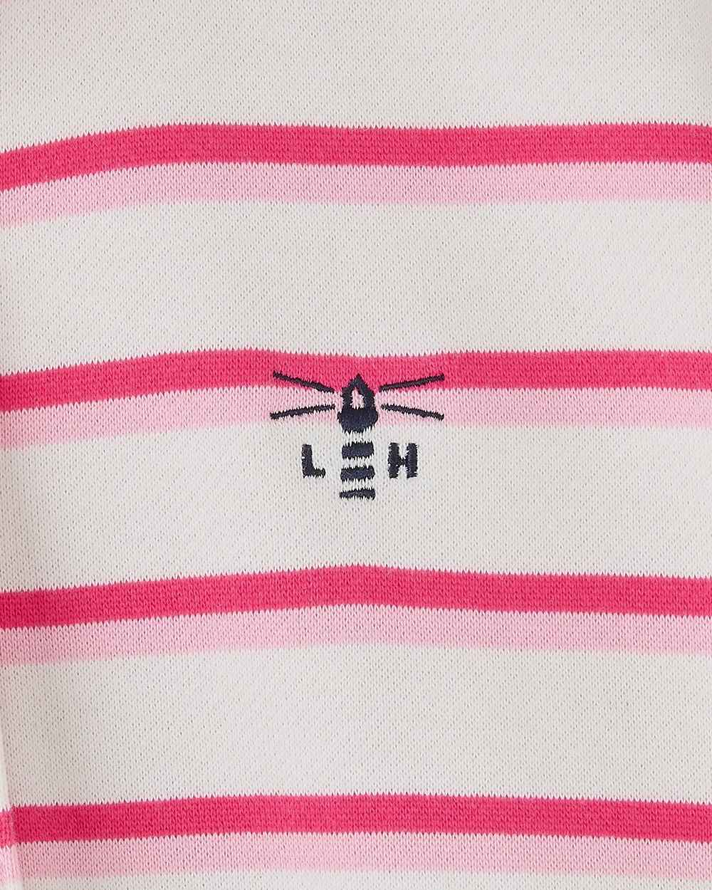 Pink Stripe coloured Lighthouse Ladies Haven Jersey on white background 