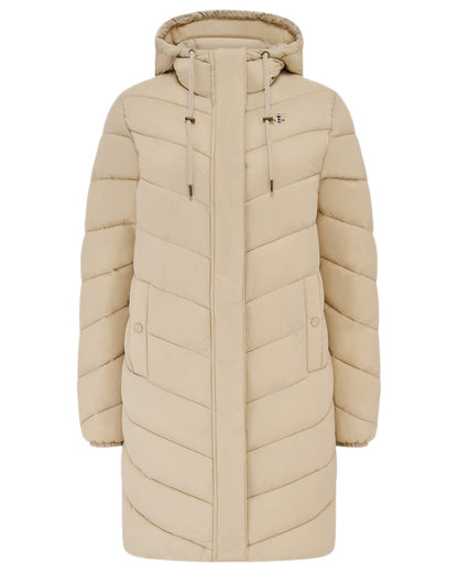 Cream coloured Lighthouse Ladies Lois Coat on white background 