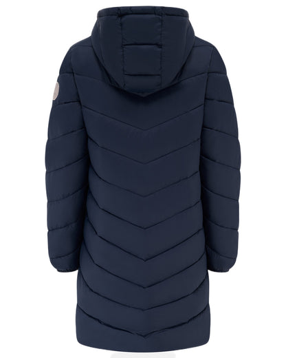 Navy coloured Lighthouse Ladies Lois Coat on white background 