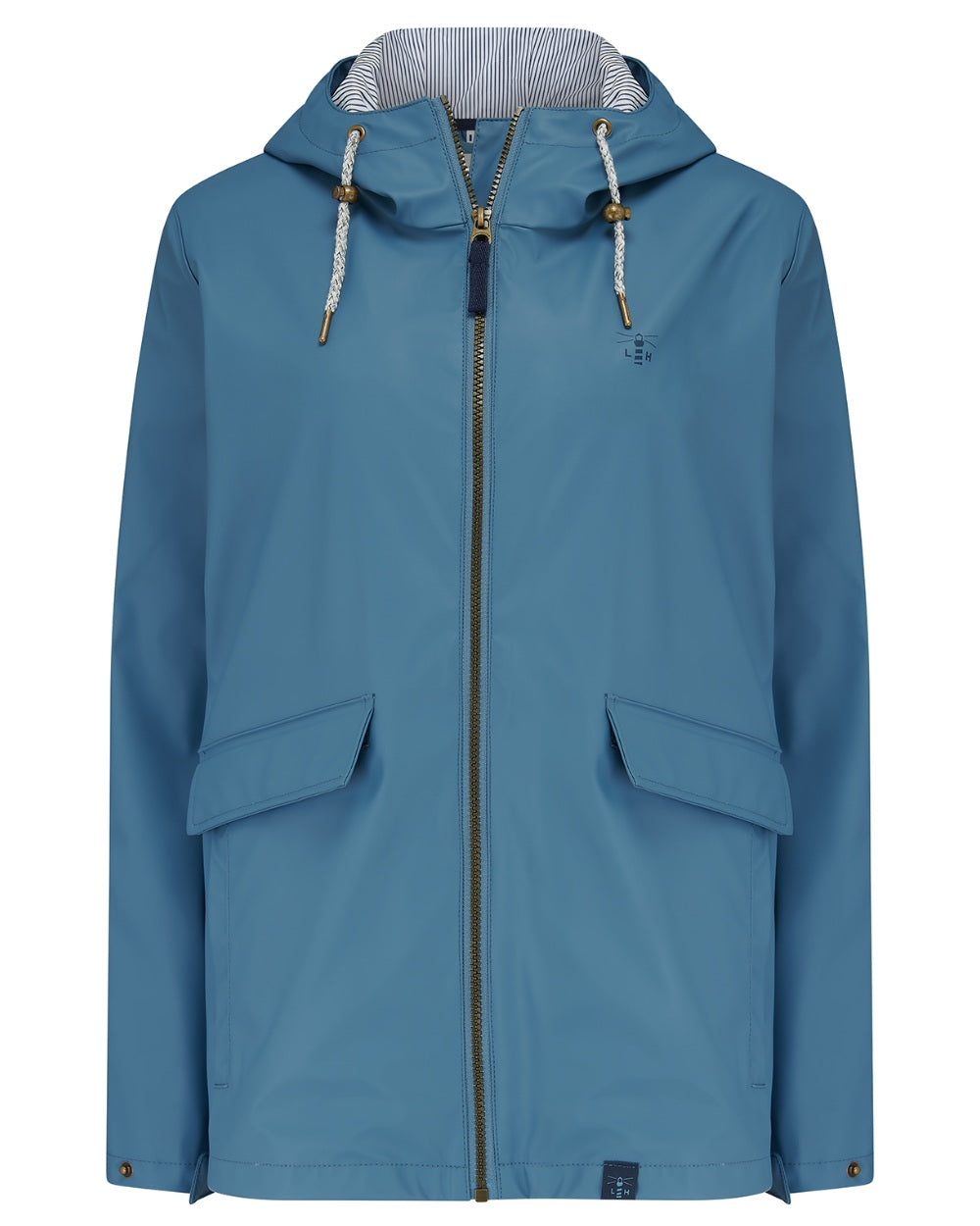 Bluestone coloured Lighthouse Ladies Lucy Jacket on white background 