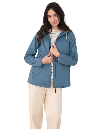 Bluestone coloured Lighthouse Ladies Lucy Jacket on white background 