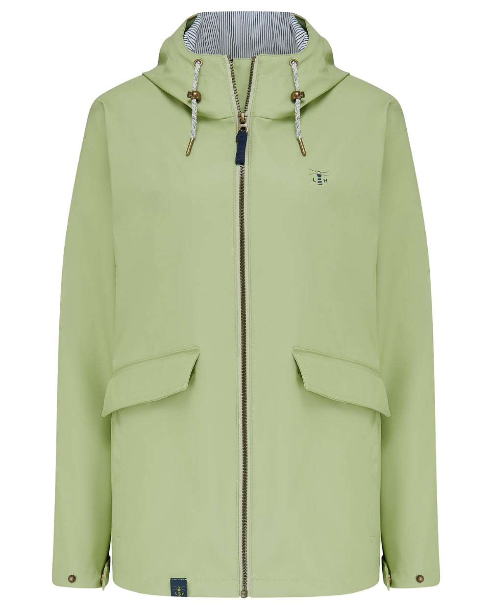 Pistachio coloured Lighthouse Ladies Lucy Jacket on white background 