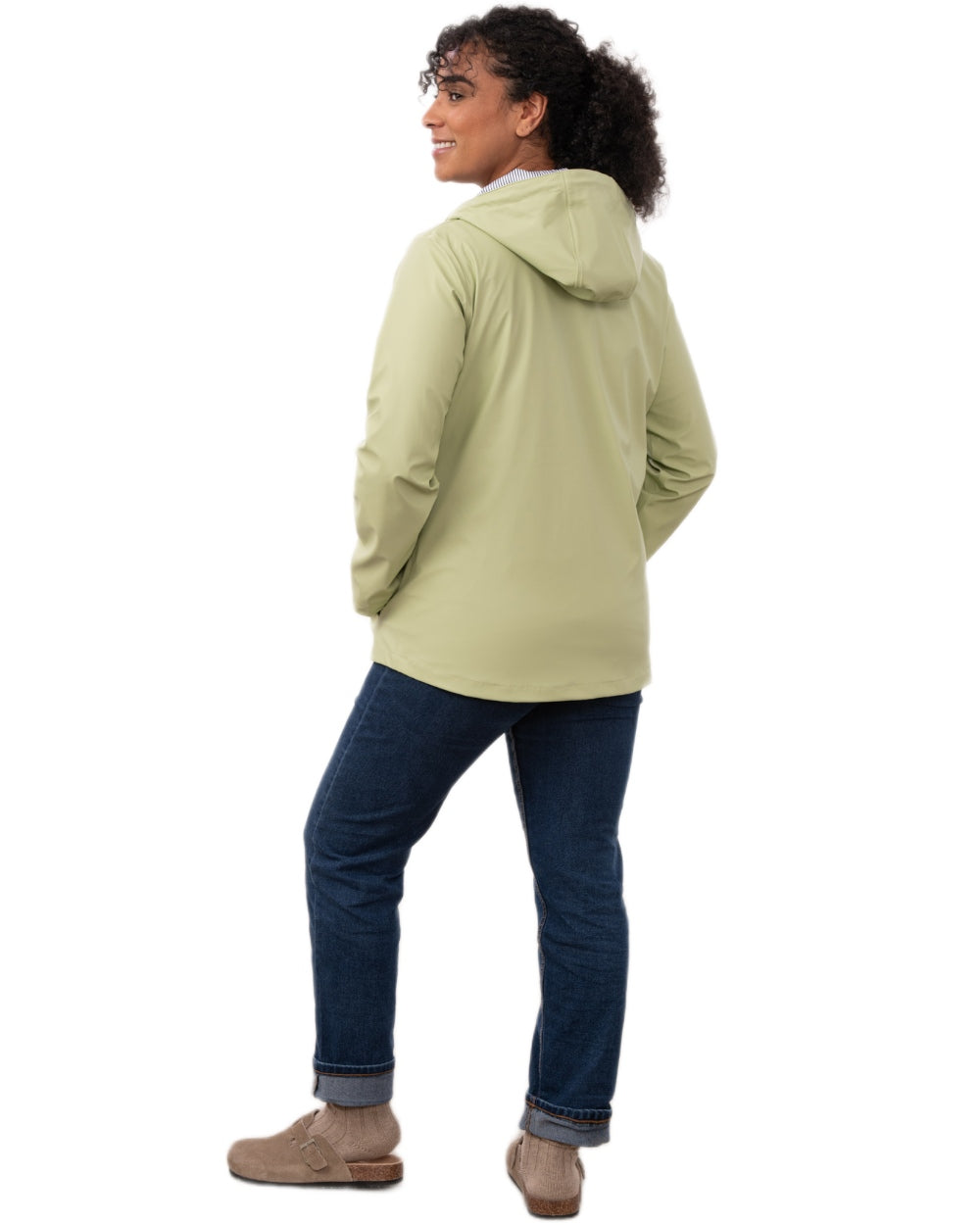 Pistachio coloured Lighthouse Ladies Lucy Jacket on white background 