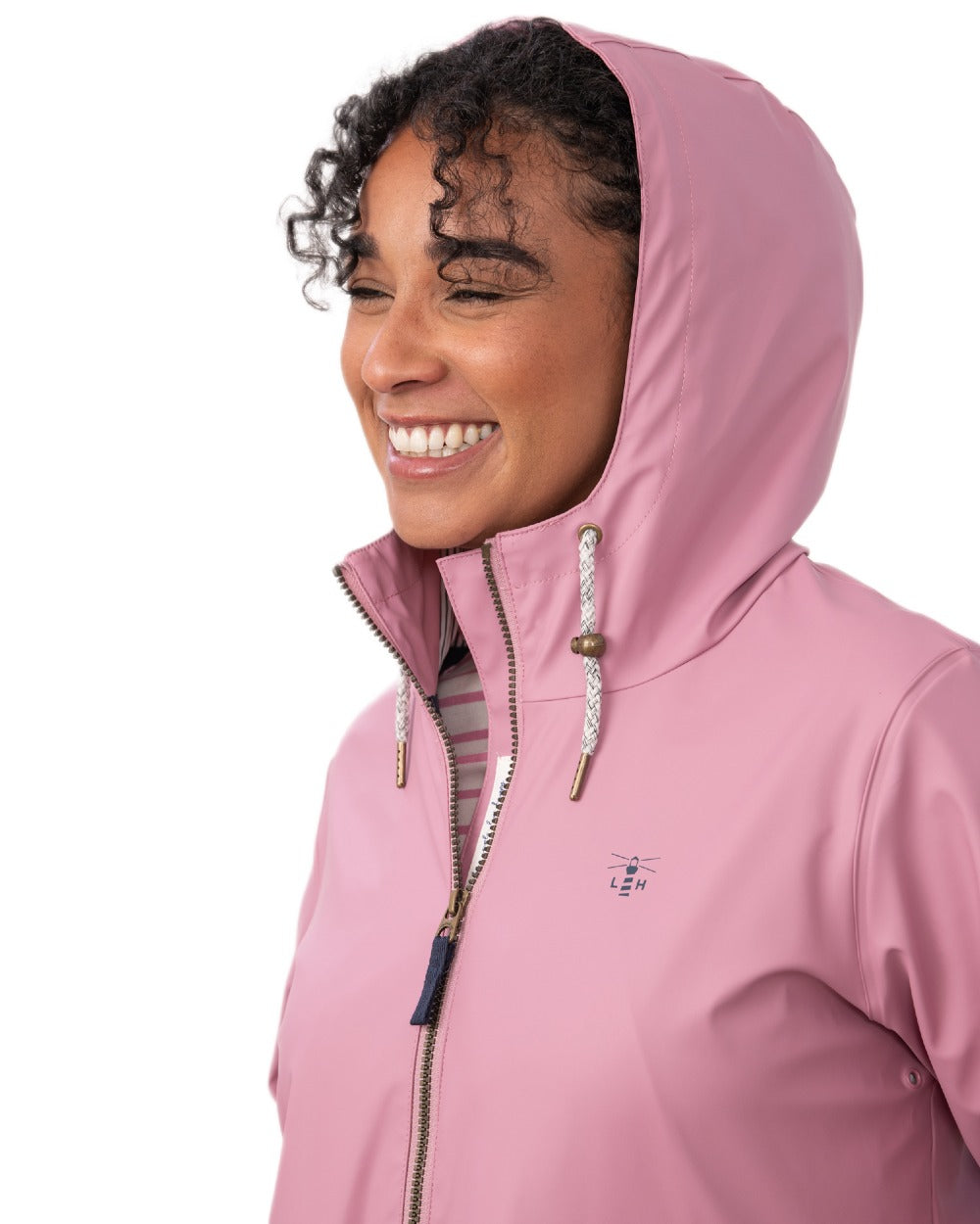 Wild Rose coloured Lighthouse Ladies Lucy Jacket on white background 