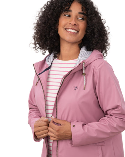 Wild Rose coloured Lighthouse Ladies Lucy Jacket on white background 