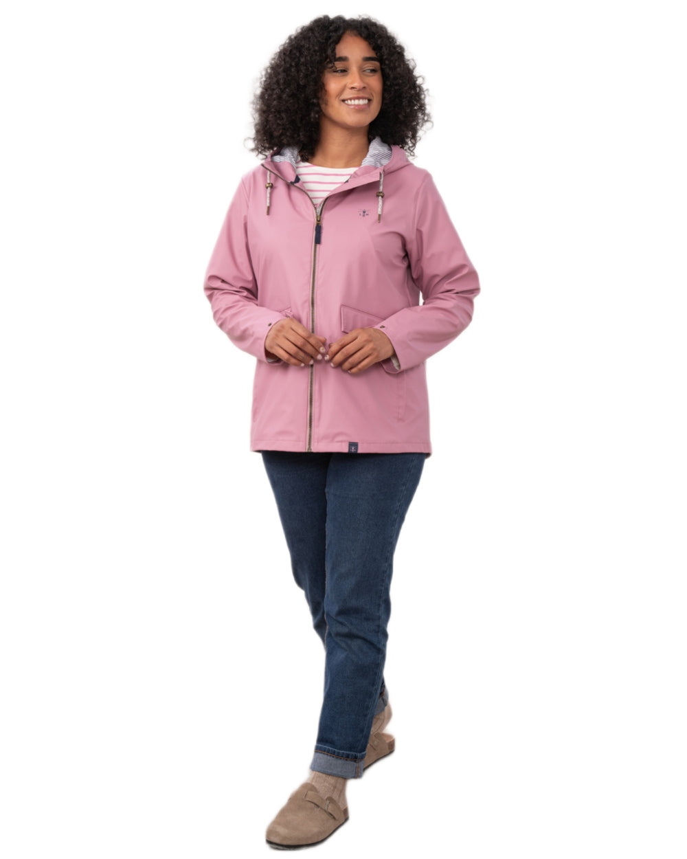 Wild Rose coloured Lighthouse Ladies Lucy Jacket on white background 