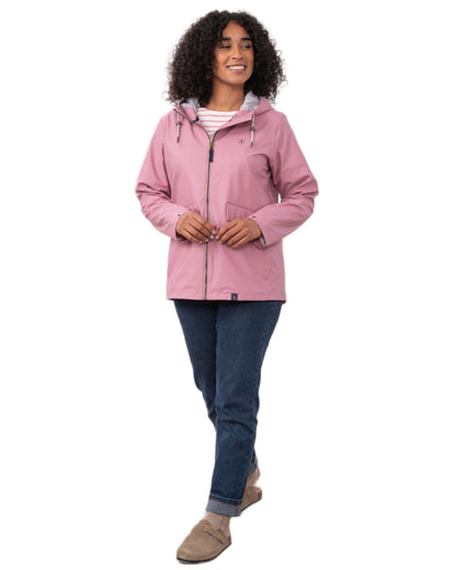 Wild Rose coloured Lighthouse Ladies Lucy Jacket on white background 