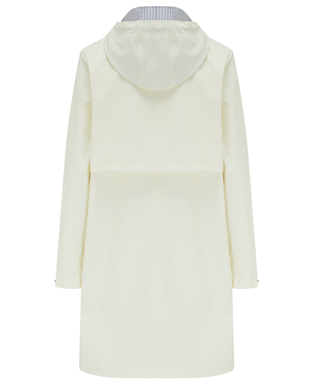 Coconut coloured Lighthouse Ladies Lucy Long Coat on white background 