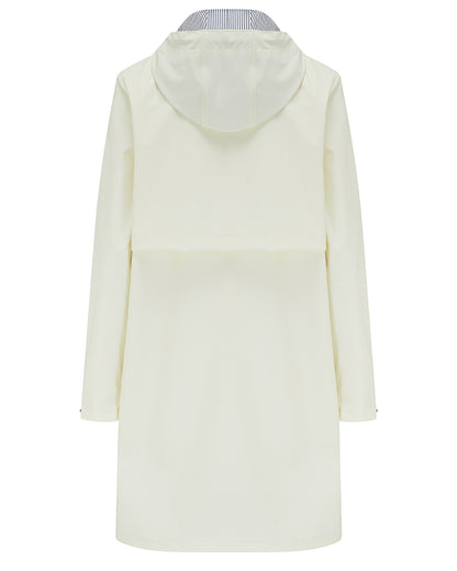 Coconut coloured Lighthouse Ladies Lucy Long Coat on white background 