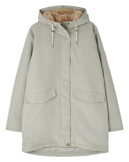 Brushwood coloured Lighthouse Ladies Scarlet Coat on white background 