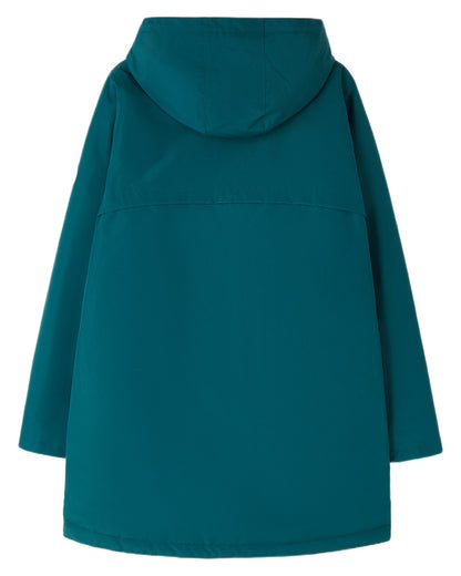 Pine coloured Lighthouse Ladies Scarlet Coat on white background 