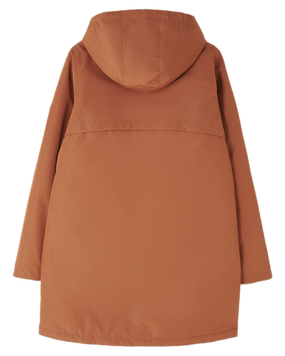 Rust coloured Lighthouse Ladies Scarlet Coat on white background 