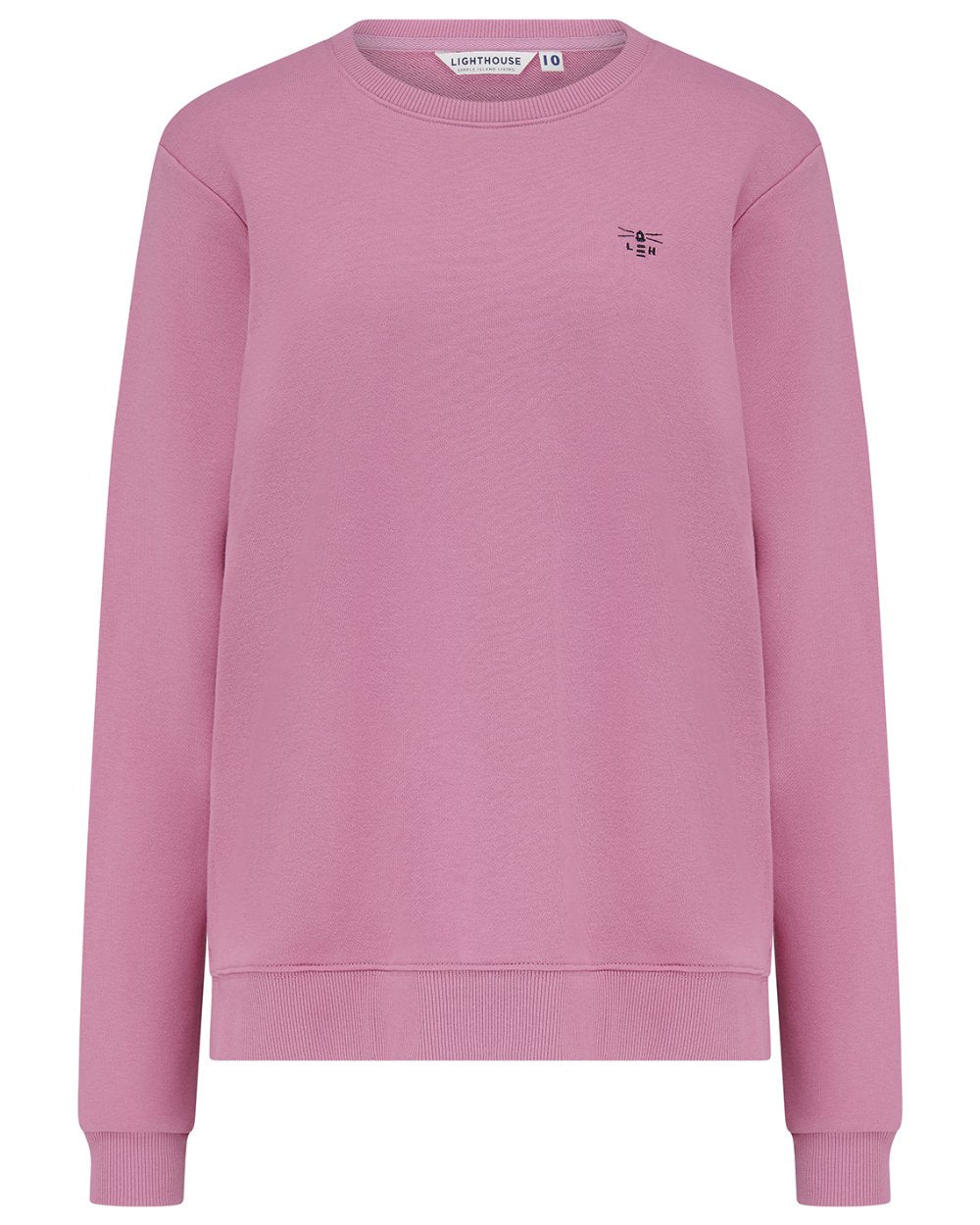 Pink coloured Lighthouse Ladies Seaside Jersey on white background 