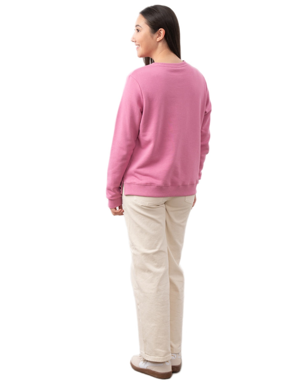 Pink coloured Lighthouse Ladies Seaside Jersey on white background 