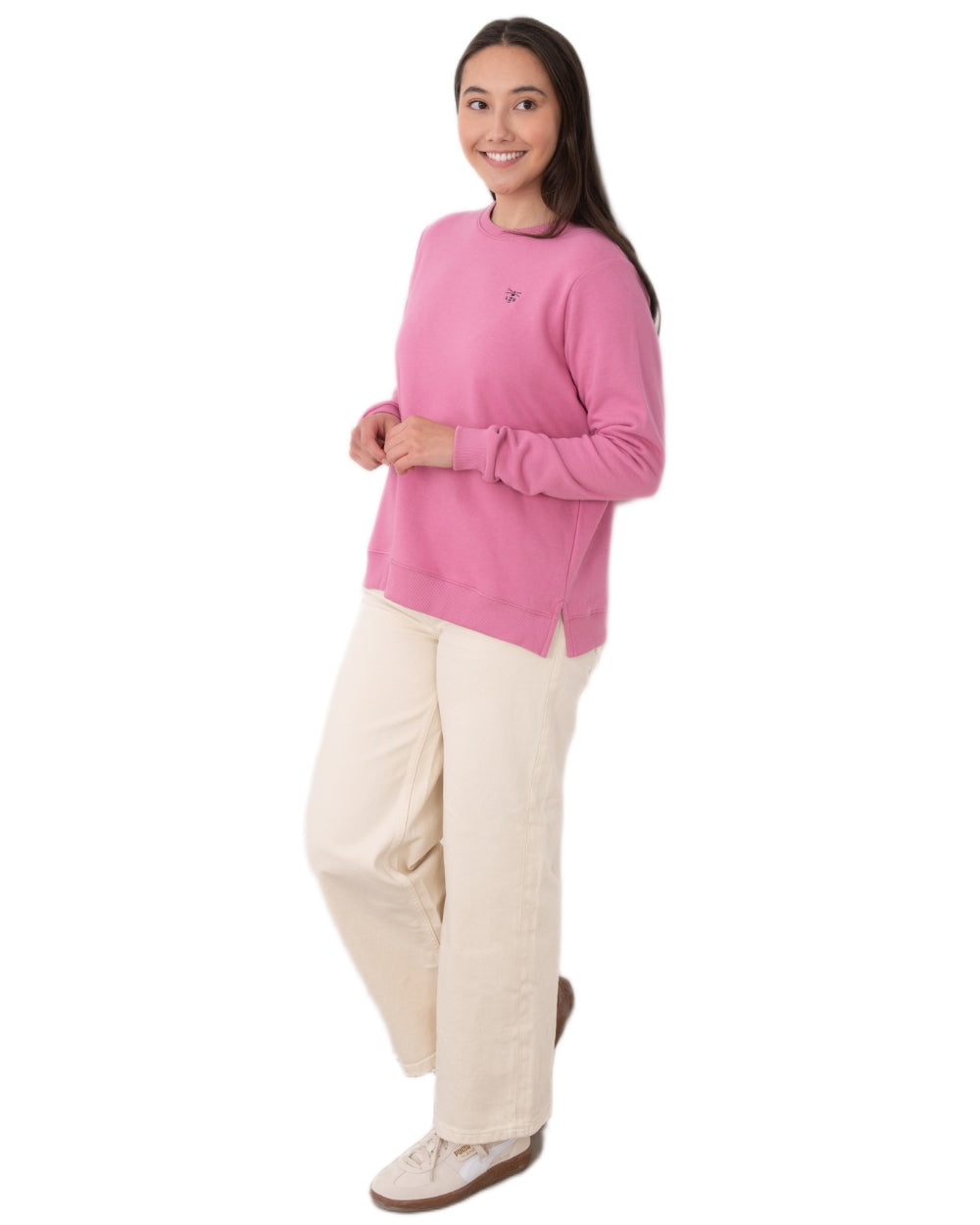 Pink coloured Lighthouse Ladies Seaside Jersey on white background 