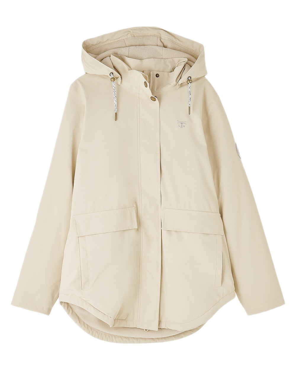 Cream coloured Lighthouse Ladies Tess Coat on white background 