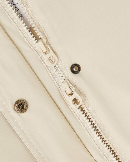 Cream coloured Lighthouse Ladies Tess Coat on white background 