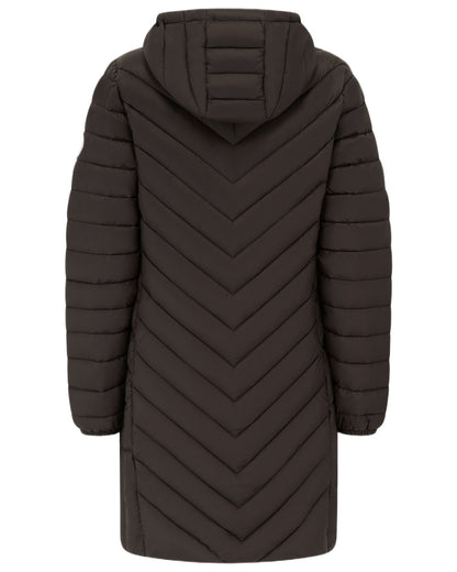 Cocoa Coloured Lighthouse Laurel Ladies Coat on white background 