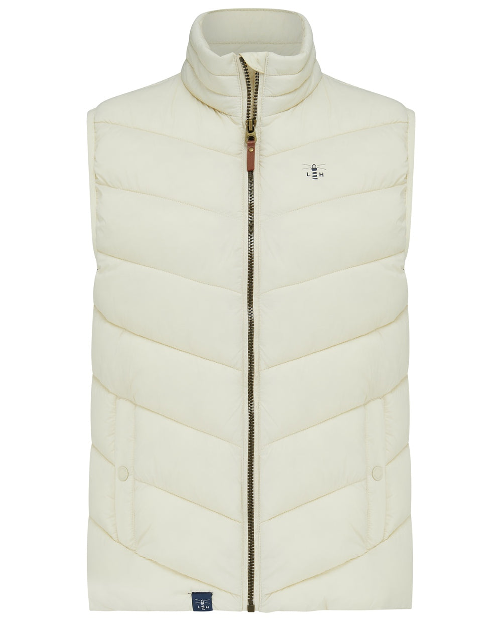 Cream coloured Lighthouse Laurel Ladies Gilet on white background 