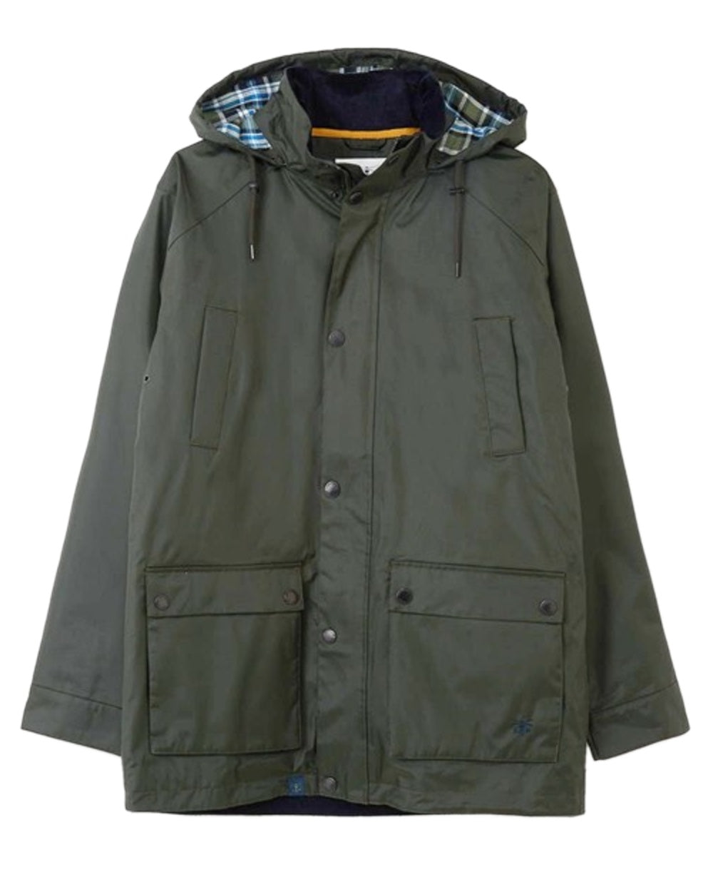 Hunter Green Coloured Lighthouse Mens Oxford Raincoat on white background 