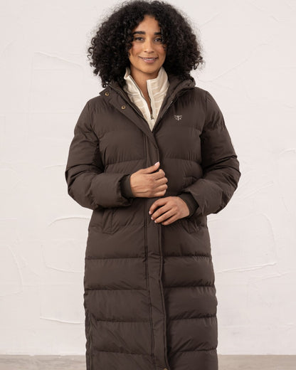 Cocoa coloured Lighthouse Savannah Coat on wall background 