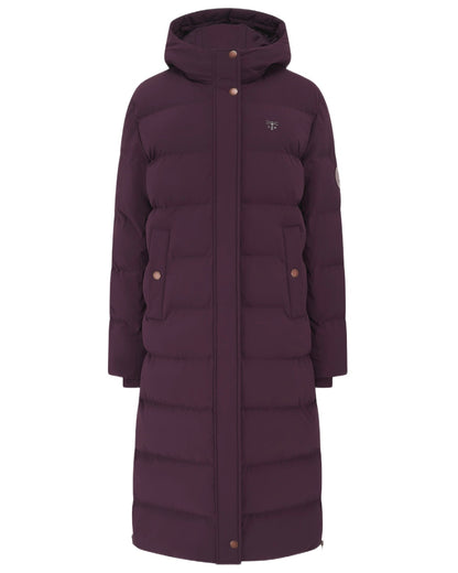 Damson coloured Lighthouse Savannah Coat on white background 