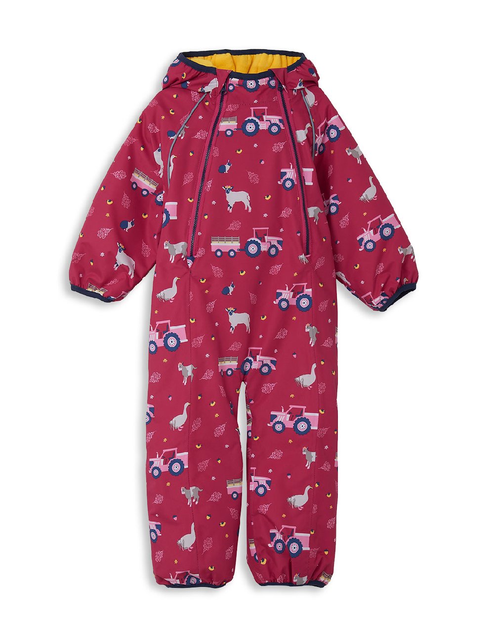 Lighthouse Girls Jamie Waterproof Puddlesuit in Pink Farm Life 