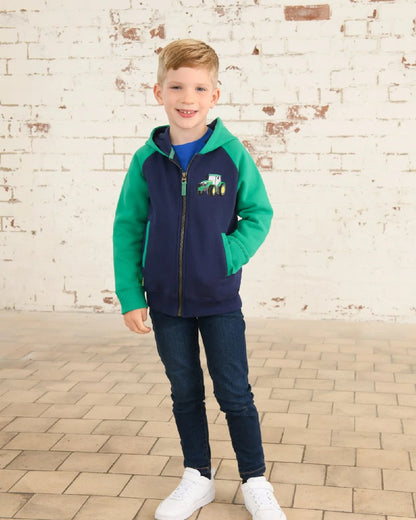 Lighthouse Jackson Full Zip Hoodie in Green Tractor 