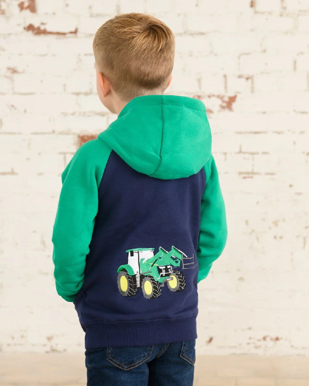 Lighthouse Jackson Full Zip Hoodie in Green Tractor 