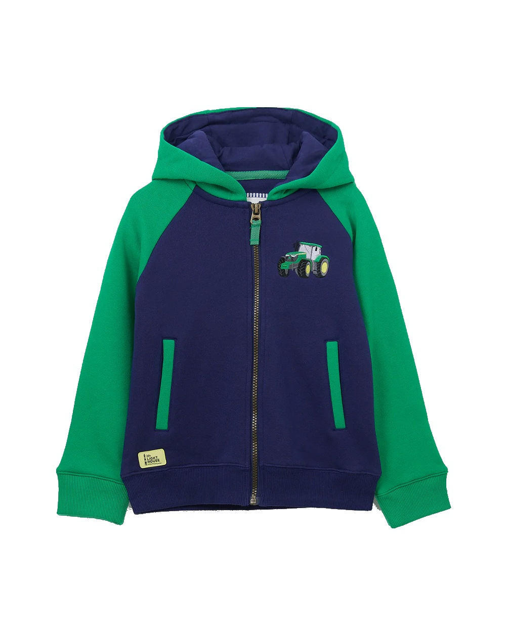 Lighthouse Jackson Full Zip Hoodie in Green Tractor 