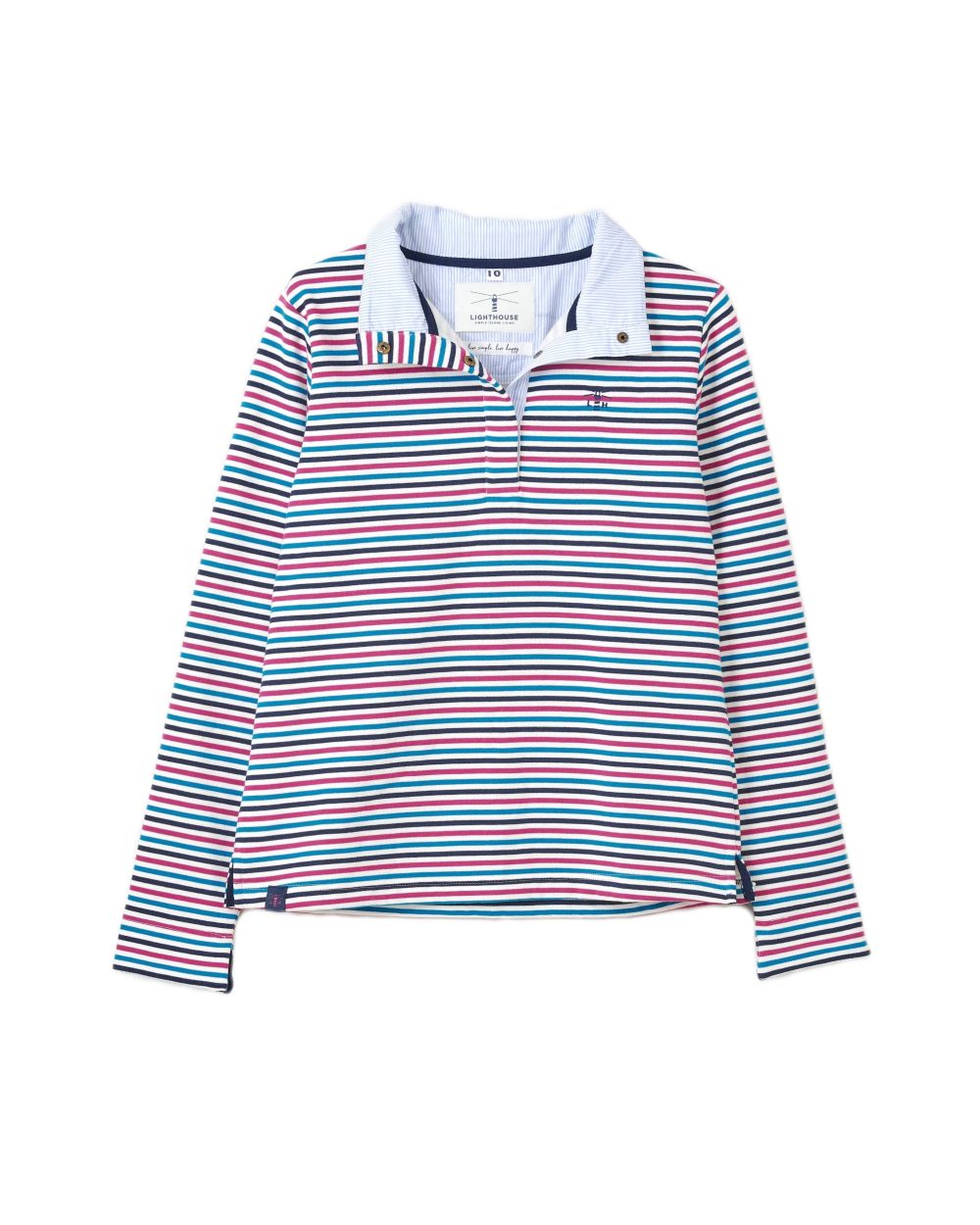 Lighthouse Ladies Haven Jersey in Berry/Teal Stripe 