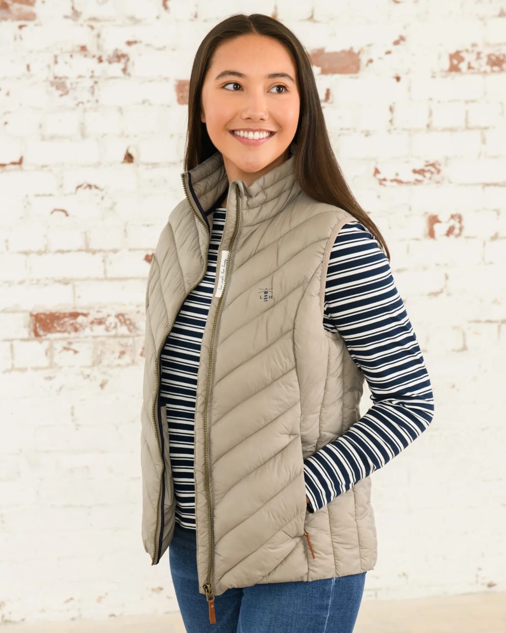 Lighthouse Laurel Ladies Gilet in Mocha 