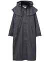 Urban Grey Lighthouse Outback Full Length Ladies Waterproof Raincoat on White background #colour_urban-grey