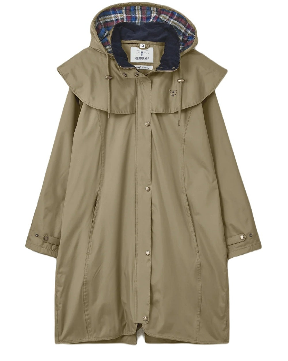 Lighthouse Outrider 3/4 Length Ladies Waterproof Raincoat in Fawn 