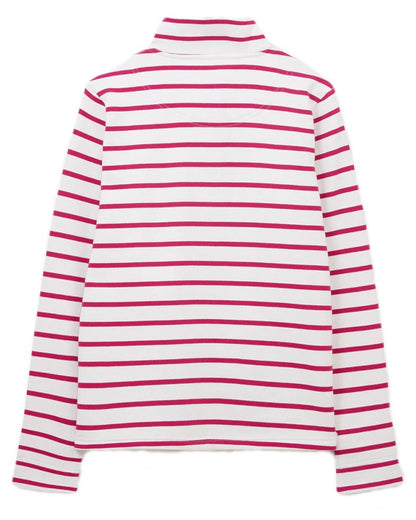 Cloud Claret Stripe coloured Lighthouse Shore Jersey Top on white background 