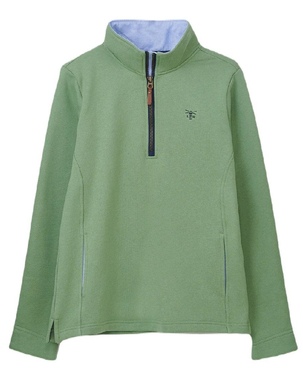 Pistachio coloured Lighthouse Shore Jersey Top on white background 