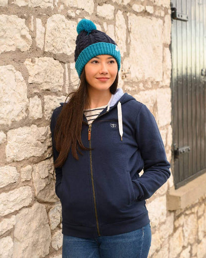 Lighthouse Womens Strand Hooded Jacket in Navy