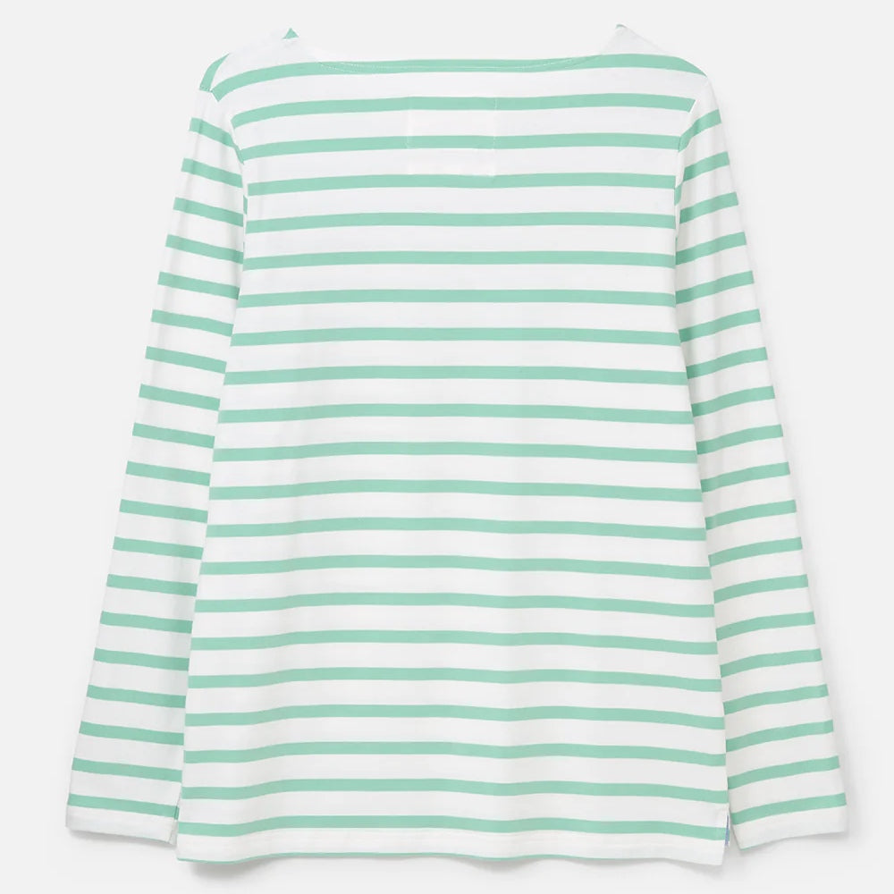 Lighthouse Ladies Causeway Breton Top in Pistachio Stripe 