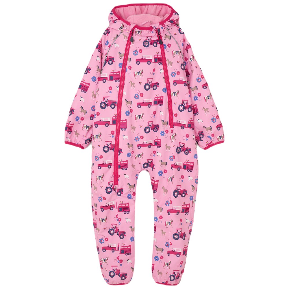 Lighthouse Girls Jude Puddlesuit in Blush Pink Farm 