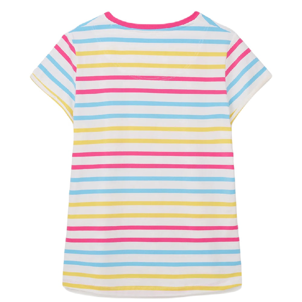 Lighthouse Ladies Causeway T-Shirt in Pink Sky Blue Stripe 