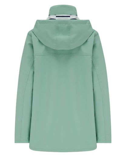 Basil coloured Lighthouse Ladies Beachcomber II Coat on white background 